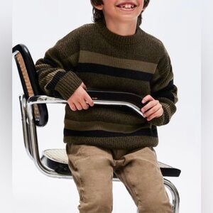 Majoral Nukutavake knit sweater boys jumper green striped Spanish fashion